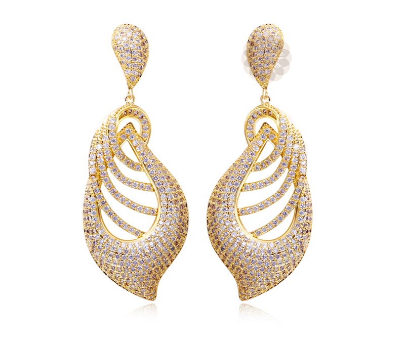 Vogue Crafts & Designs Pvt. Ltd. manufactures Fancy Gold and Diamond Earrings at wholesale price.